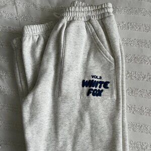 white fox joggers